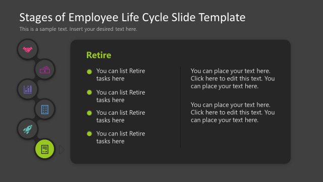 Retire Employee Life Cycle Stage for PowerPoint