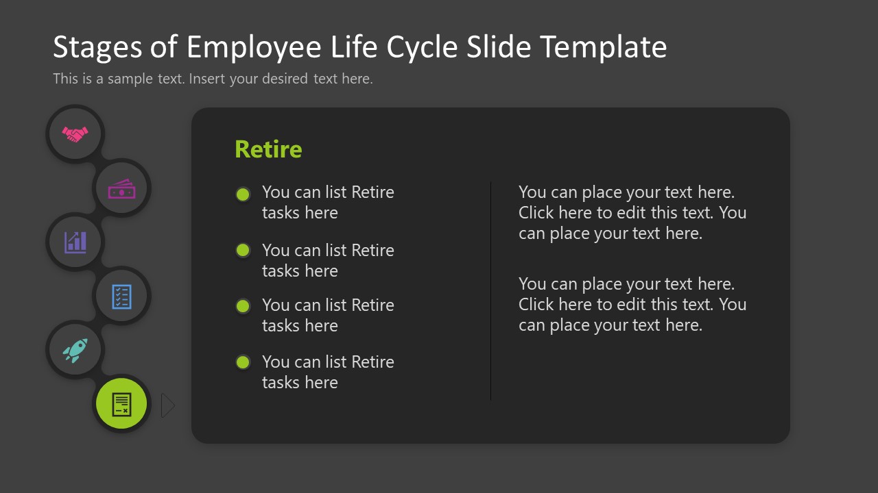 PPT Slide for Retire Employee Life Cycle Stage