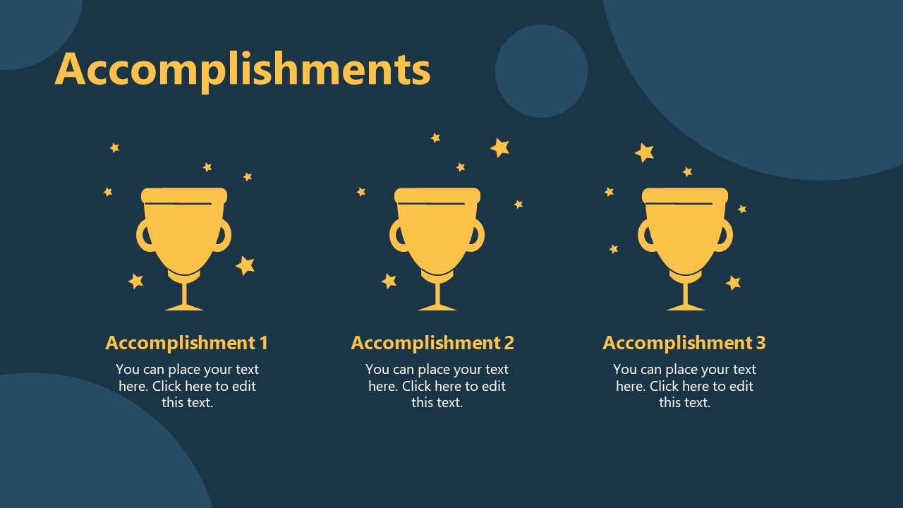 PowerPoint Slide Design for Accomplishments