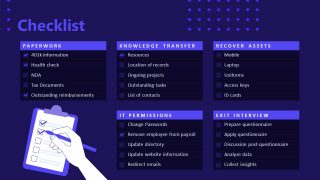 PPT Employee Offboarding Checklist Slide for Presentation