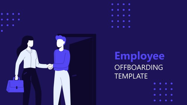 Dark Background Cover Slide for Employee Offboarding