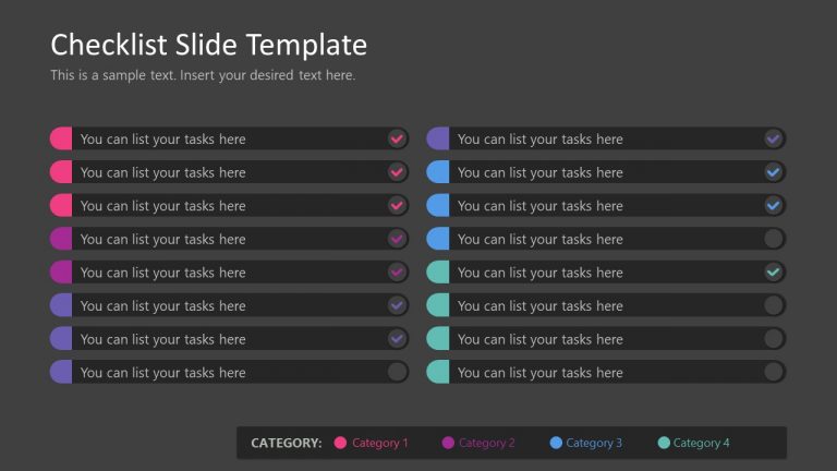Editable Two Columns Slide for PowerPoint Checklist Presentation ...