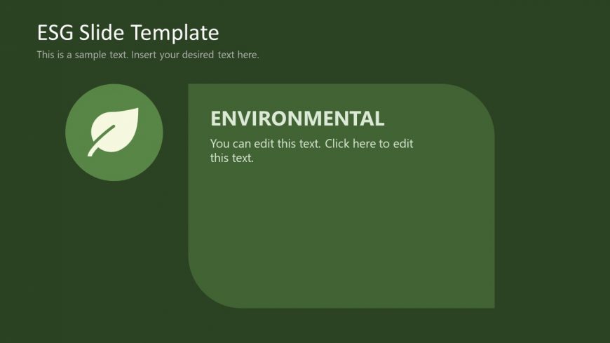 PPT Slide Template for Environmental - ESG Presentation Template