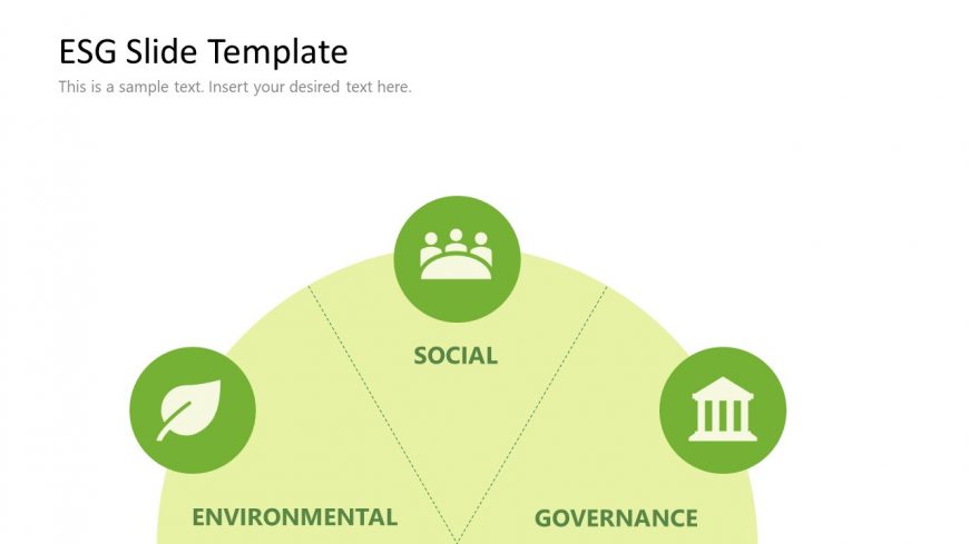 PPT Slide Template with Semi Circle ESG Diagram