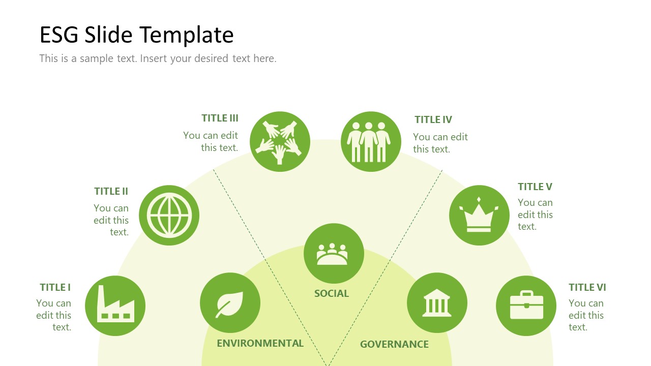 Editable ESG PPT Template Slide Design