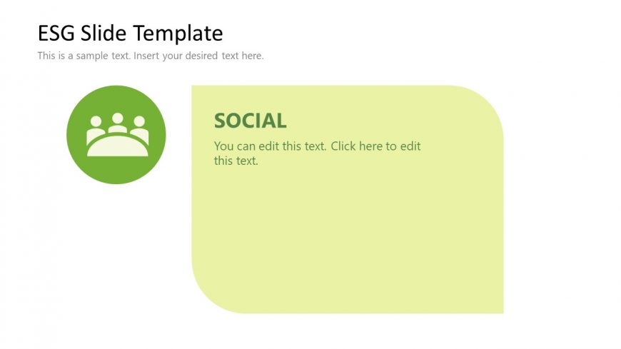 Template Slide with Icons for Social