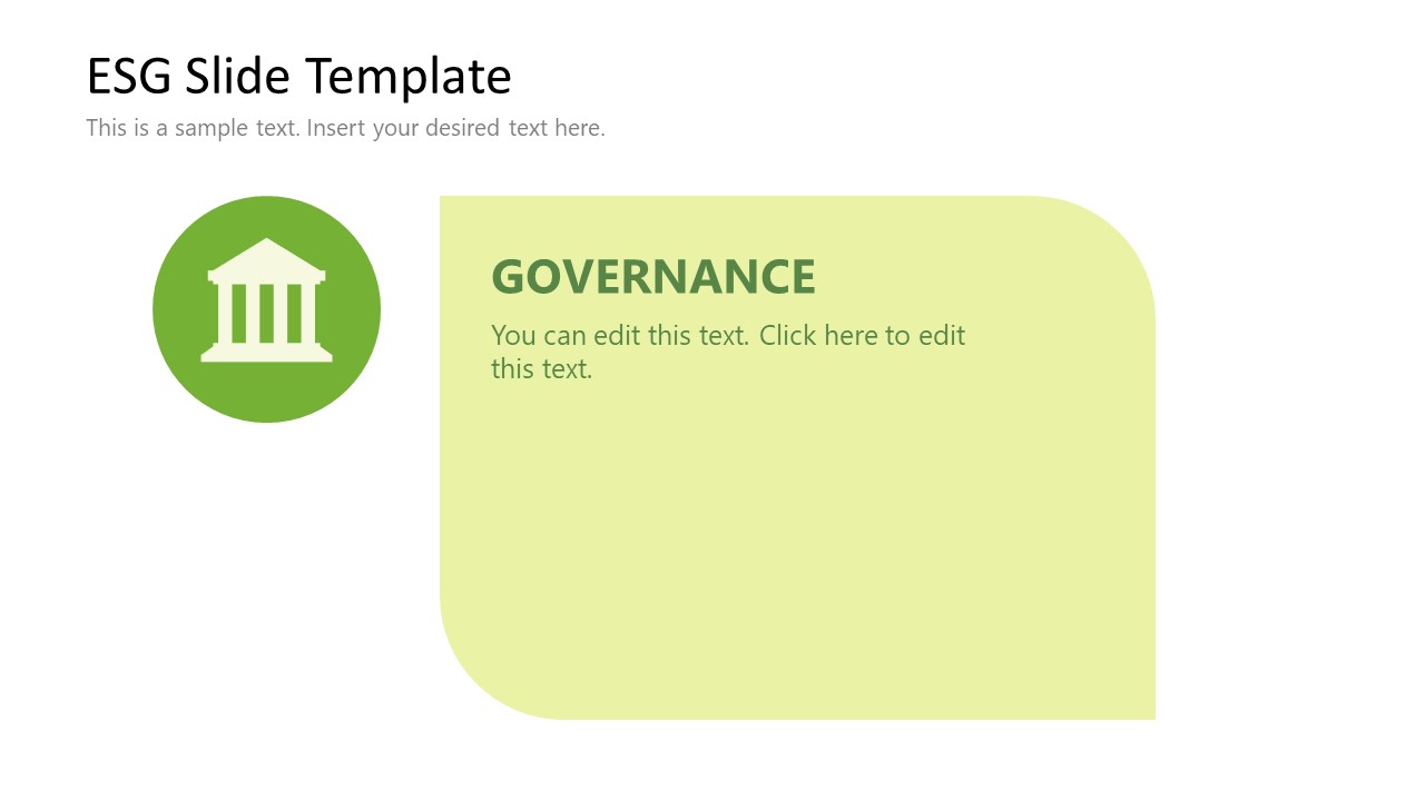Governance Slide Design with Placeholder Text