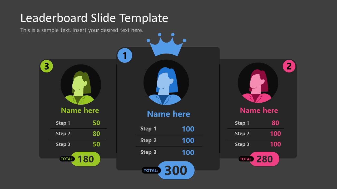 Leaderboard Slide Template for PowerPoint & Google Slides