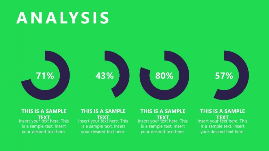 PPT Slide Template for Analysis Presentation with Donut Chart