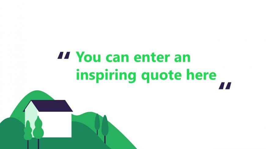 Quote Slide with Hut Background - PPT Template