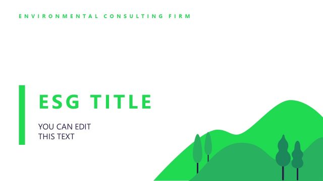 Title Slide with Tree Diagram – Environmental Consulting Template