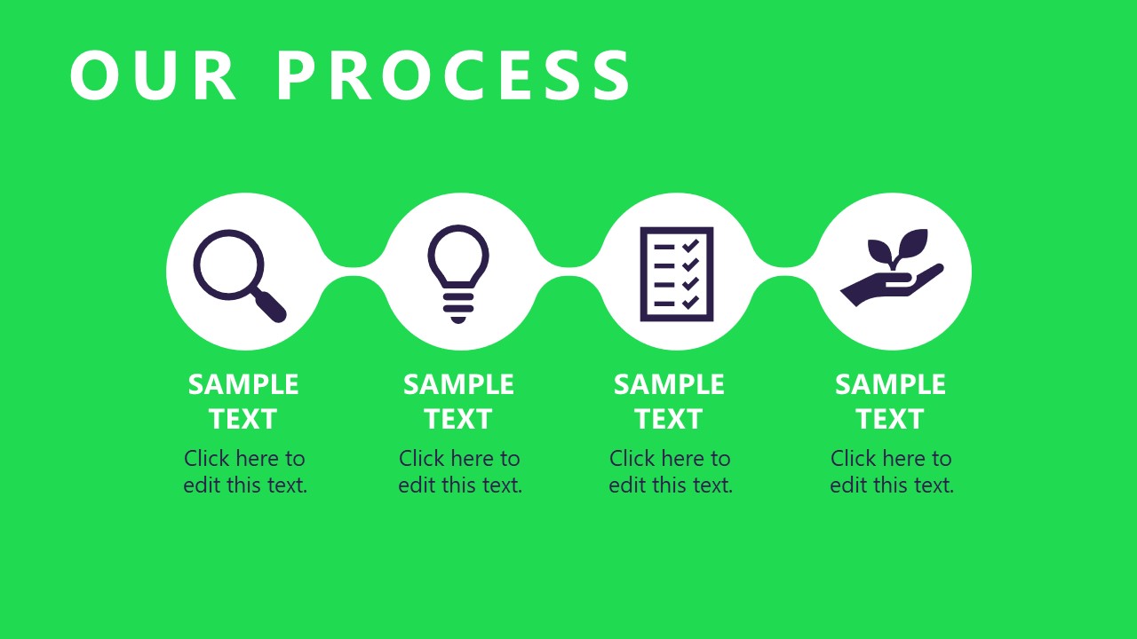 PPT Process Slide Design with Icons