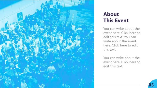 About This Event Template Slide – Event Planning PPT Template