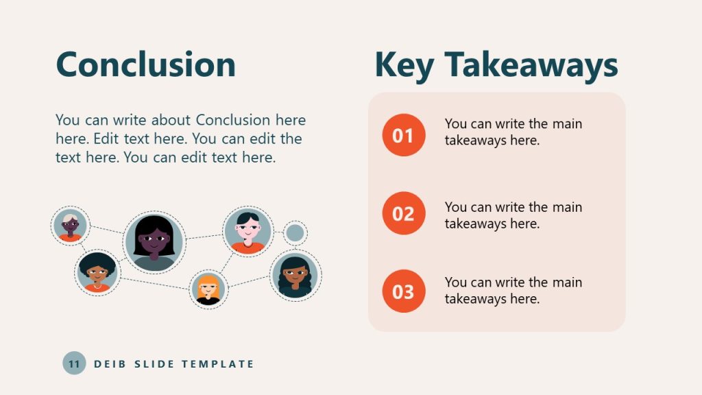 Deib Ppt Template Conclusion Slide Slidemodel