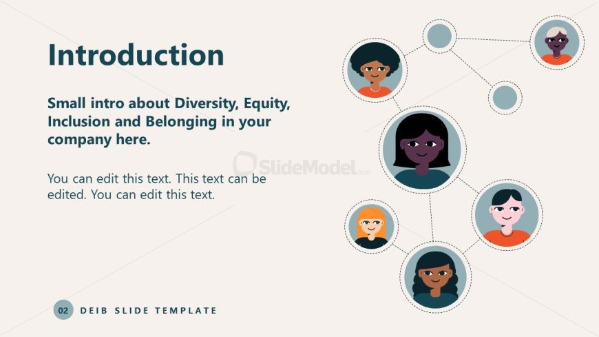 Diversity Equity Inclusion Belonging PPT Template - Introduction Slide 