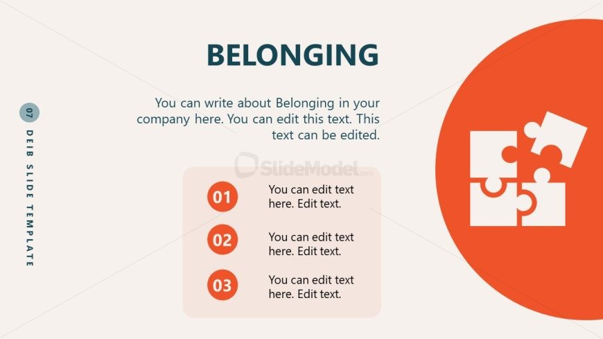 Editable Belonging Slide for Diversity Equity Inclusion Belonging PowerPoint Presentation