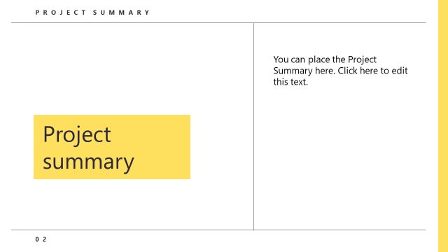 Project Summary Slide – Management Review Presentation