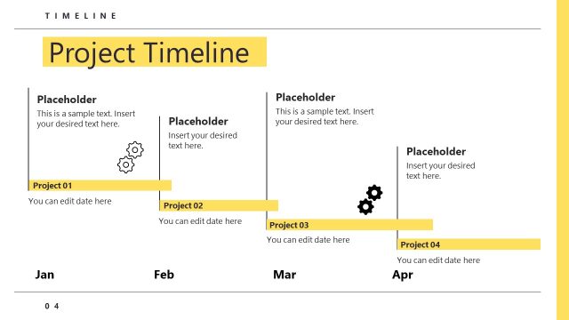 Four Month Project Timeline Slide