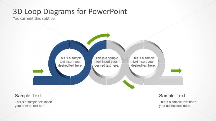 PowerPoint Shapes of 3 Chained Loops