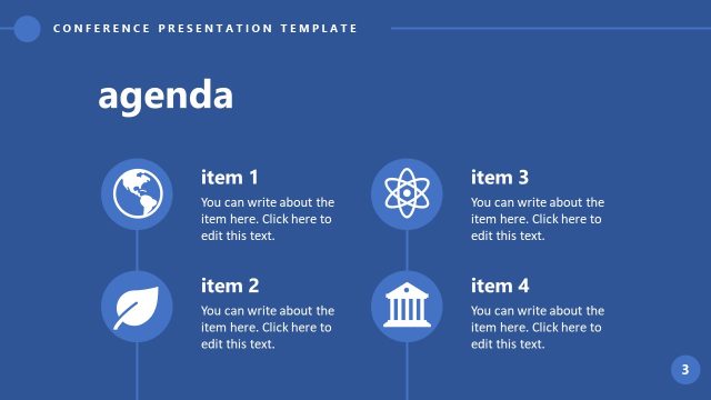 Agenda Slide  – Conference PPT Template