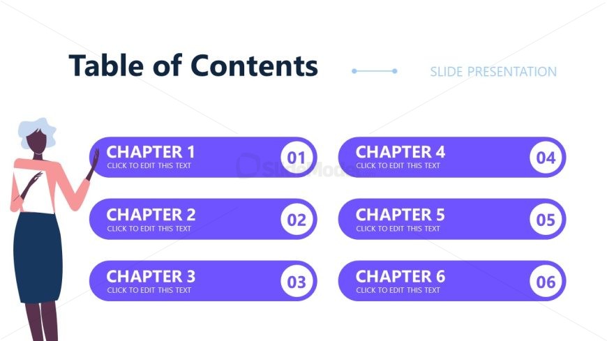 Editable Slide for Creative Table of Contents