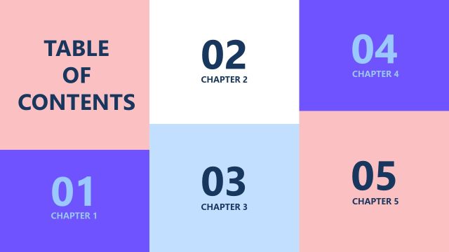 PowerPoint Presentation Template for Creative Table of Contents