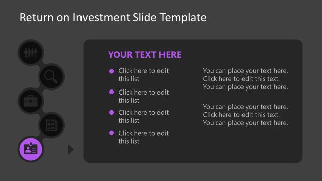 Return on Investment Slide PPT Template