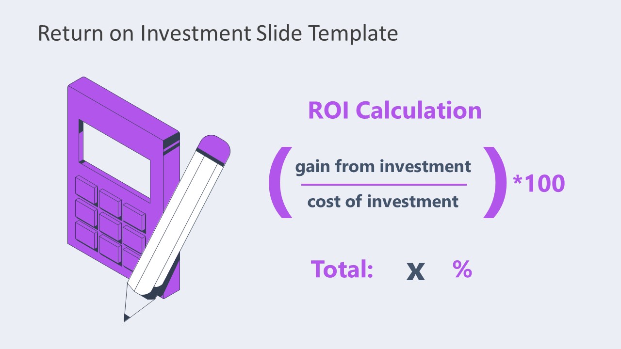 Return On Investment (ROI) Slide Template For PowerPoint