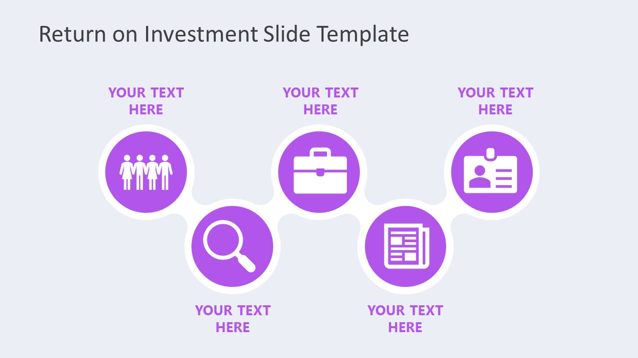 Return On Investment Roi Slide Template For Powerpoint