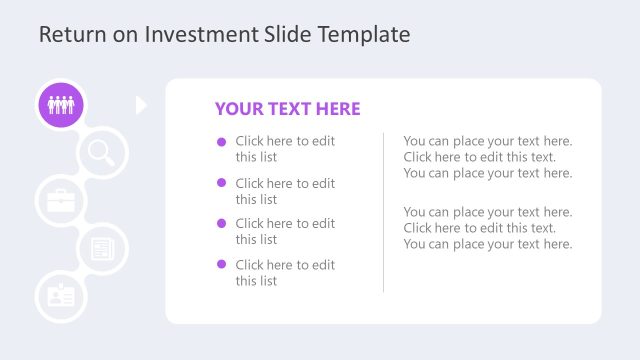 Editable ROI Slide with Infographics