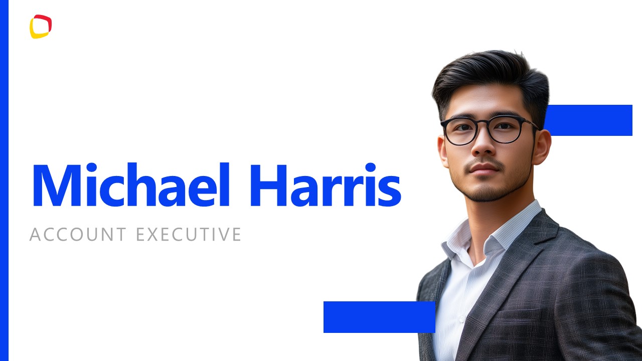 Person Introduction Slide Template for PowerPoint