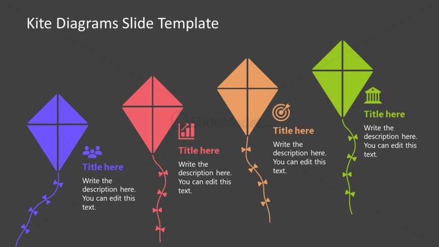 Kite Diagrams Presentation Template Slide 