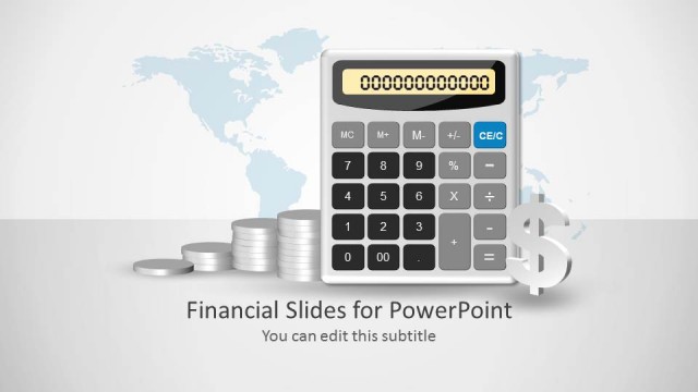 Financial PowerPoint Template with Calculator