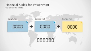 Financial Slide Design with World Map Shape