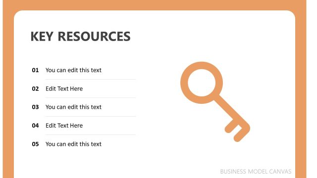 Key Resources Slide – Business Model PPT Template