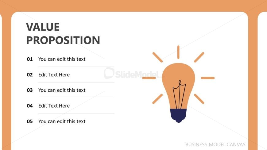 Creative Business Model Canvas Slide Template 