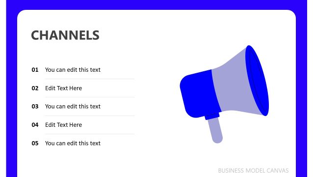 Channels Slide – Business Model Canvas Template