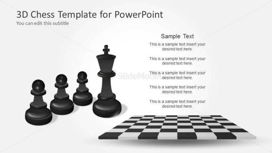 King Chess Pieces & Pawn Shapes for PowerPoint