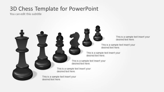 3D Chess Pieces Template for PowerPoint