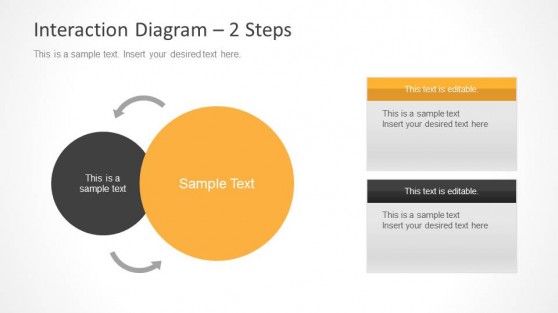 2 Step Interaction Diagram for PowerPoint - SlideModel