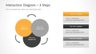 3 Step Interaction Diagram for PowerPoint