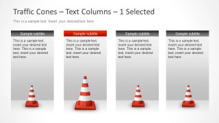 4 Vertical Text Boxes for Milestones in PowerPoint