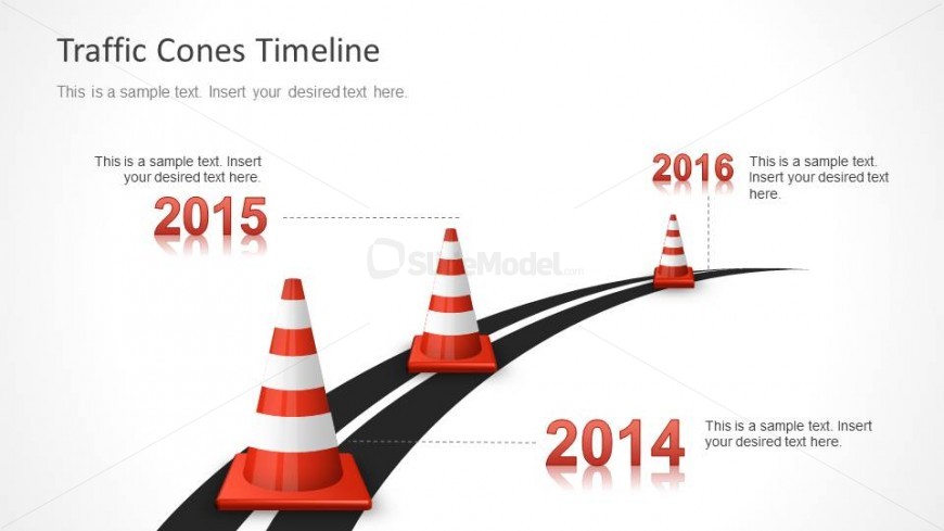 3 Traffic Cone Milestones for PowerPoint