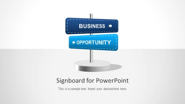 Signboard PowerPoint Template with Arrows