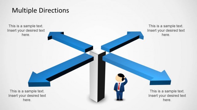 Multiple Directions PowerPoint Diagram with Arrows