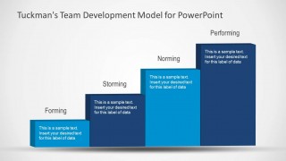 Team Development Model Slide Design with 4 Stairs for PowerPoint