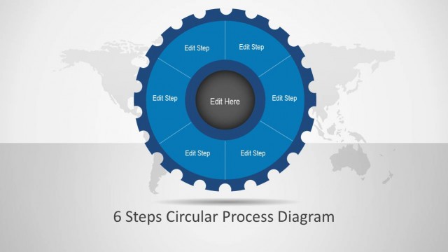 6 Steps Circular Process Diagram