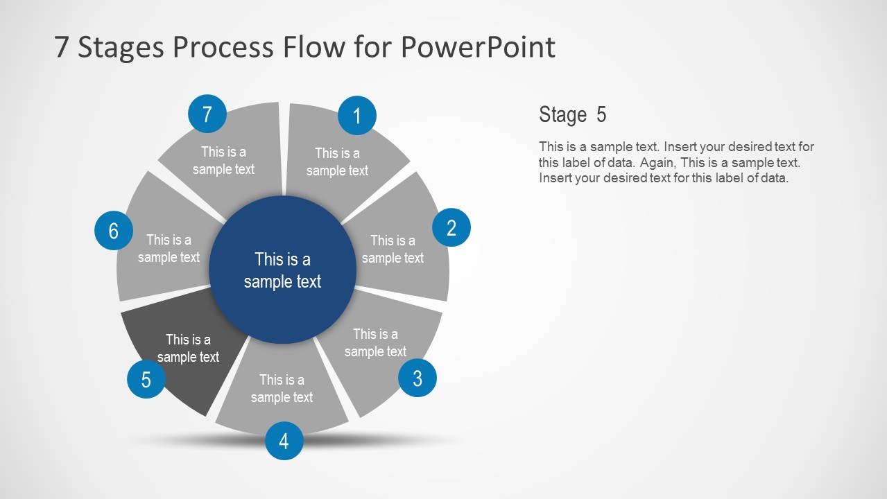 7 Stages Process Flow Diagram for PowerPoint