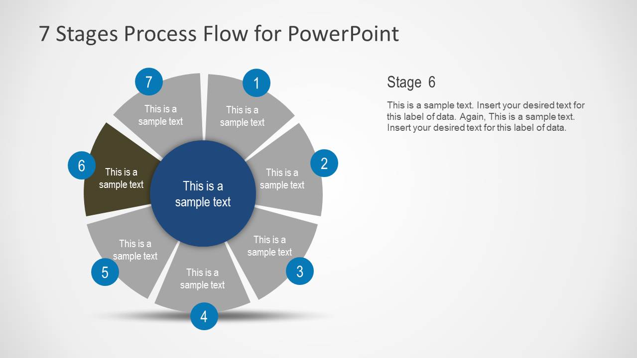 7 Stages Process Flow Diagram For Powerpoint Slidemodel 7139