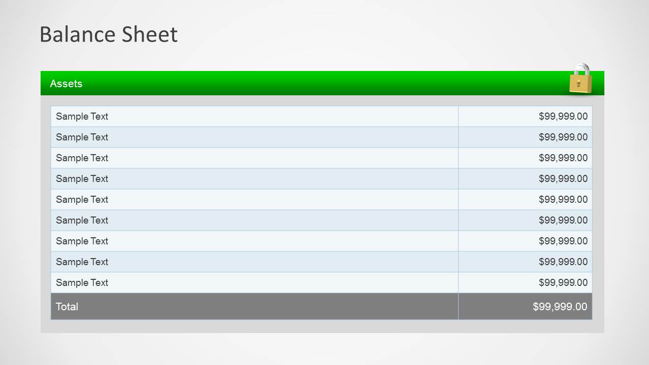 Simple Balance Sheet PowerPoint Template - SlideModel